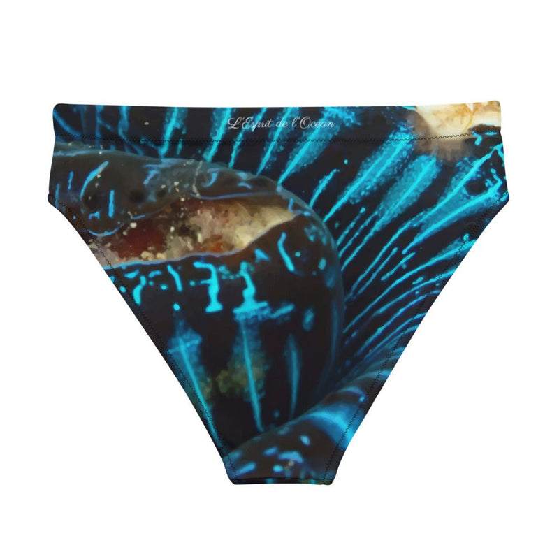Bas de maillot de bain éco-responsable taille haute Couleurs Lagon BLEU BENITIER - Couleurs Lagon