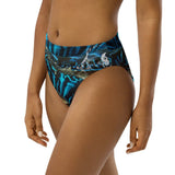 Bas de maillot de bain éco-responsable taille haute Couleurs Lagon BLEU BENITIER - Couleurs Lagon