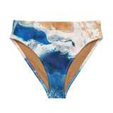 Bas de maillot de bain éco-responsable taille haute Couleurs Lagon BLEU OCEAN - Couleurs Lagon
