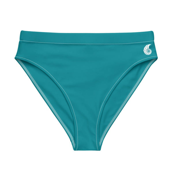Bas de maillot de bain éco-responsable taille haute Couleurs Lagon BLUE - Couleurs Lagon