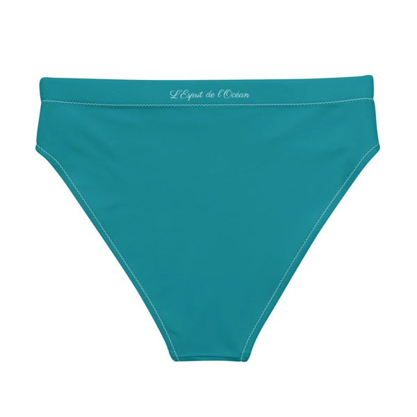 Bas de maillot de bain éco-responsable taille haute Couleurs Lagon BLUE - Couleurs Lagon