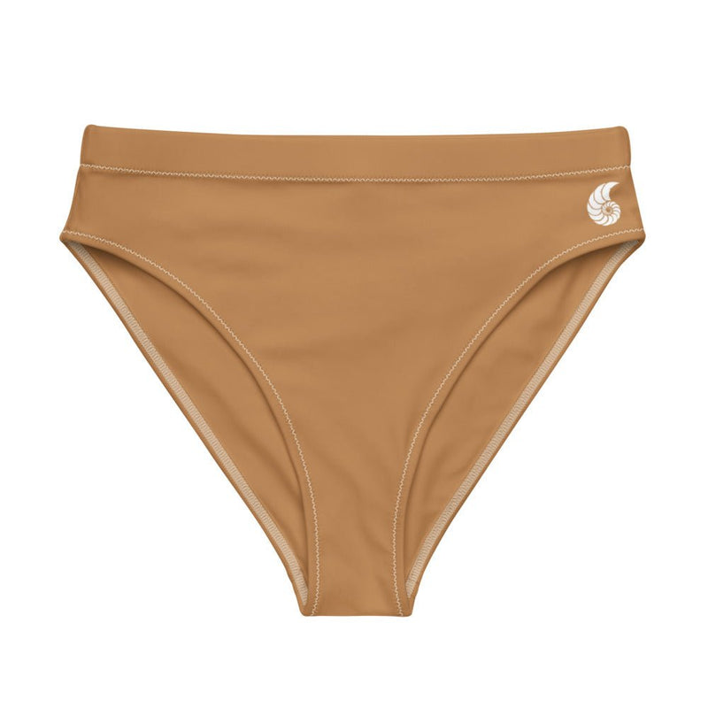 Bas de maillot de bain éco-responsable taille haute Couleurs Lagon CHOCOLAT - Couleurs Lagon