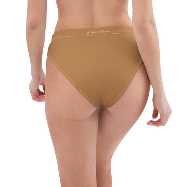 Bas bikini éco-responsable chocolat UPF50+ — dos Couleurs Lagon Pacifique