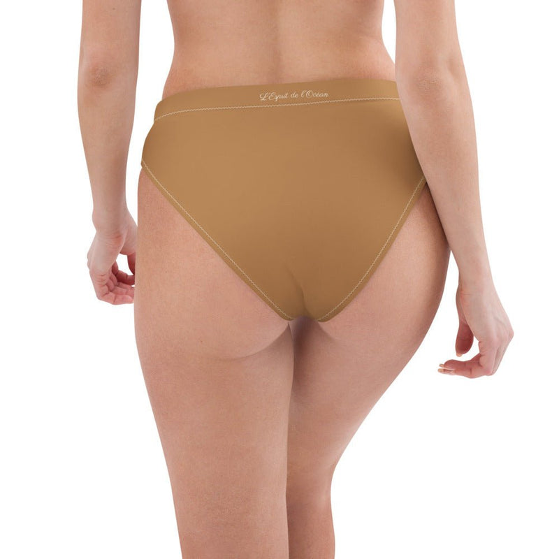 Bas de maillot de bain éco-responsable taille haute Couleurs Lagon CHOCOLAT - Couleurs Lagon