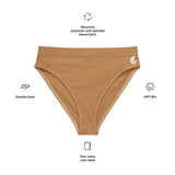 Bas de maillot de bain éco-responsable taille haute Couleurs Lagon CHOCOLAT - Couleurs Lagon