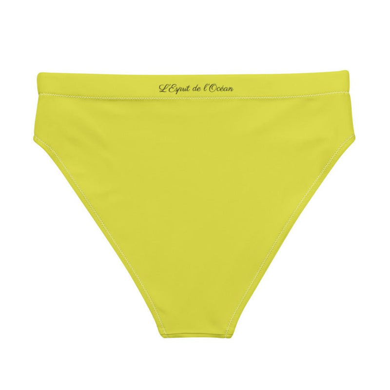 Bas de maillot de bain éco-responsable taille haute Couleurs Lagon CITRON - Couleurs Lagon
