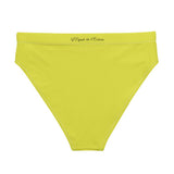 Bas de maillot de bain éco-responsable taille haute Couleurs Lagon CITRON - Couleurs Lagon
