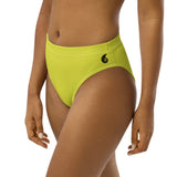 Bas de maillot de bain éco-responsable taille haute Couleurs Lagon CITRON - Couleurs Lagon