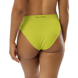 Bas de maillot de bain éco-responsable taille haute Couleurs Lagon CITRON - Couleurs Lagon