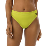 Bas de maillot de bain éco-responsable taille haute Couleurs Lagon CITRON - Couleurs Lagon