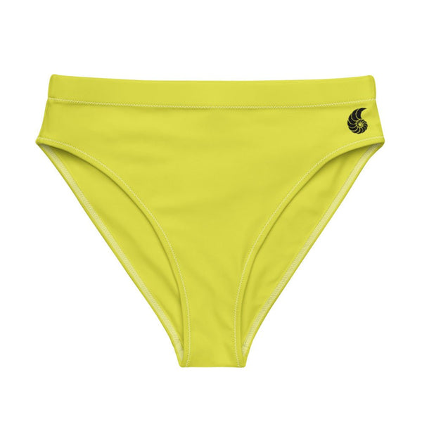 Bas de maillot de bain éco-responsable taille haute Couleurs Lagon CITRON - Couleurs Lagon