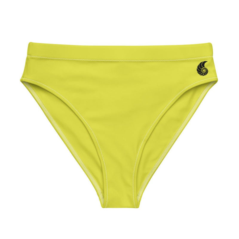 Bas de maillot de bain éco-responsable taille haute Couleurs Lagon CITRON - Couleurs Lagon
