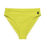 Bas de maillot de bain éco-responsable taille haute Couleurs Lagon CITRON - Couleurs Lagon