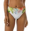 Bas de maillot de bain éco-responsable taille haute Couleurs Lagon FLORAL 1 - Couleurs Lagon