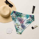 Culotte maillot bain taille haute motif floral 2 — dos Couleurs Lagon