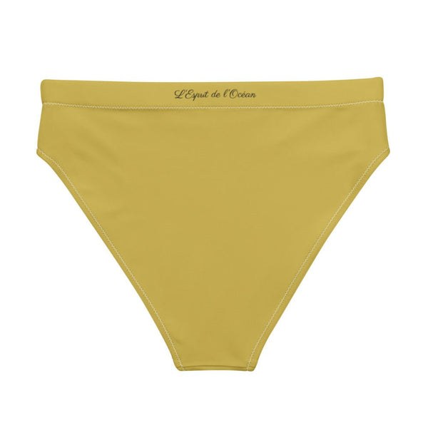 Bas bikini taille haute gold piscine — avant Couleurs Lagon