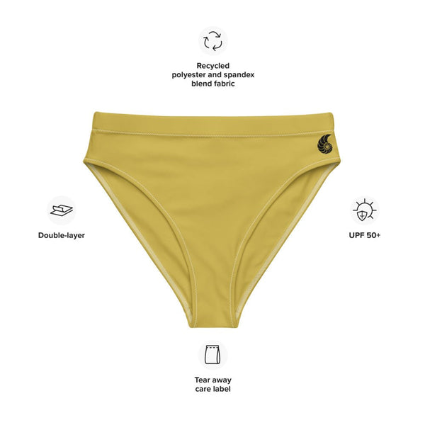 Bas bikini gold éco-responsable — vue arrière Couleurs Lagon