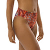 Bas de maillot de bain éco-responsable taille haute Couleurs Lagon GORGONES ROUGE - Couleurs Lagon