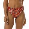 Bas de maillot de bain éco-responsable taille haute Couleurs Lagon GORGONES ROUGE - Couleurs Lagon