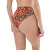 Bas de maillot de bain éco-responsable taille haute Couleurs Lagon GORGONES ROUGE - Couleurs Lagon