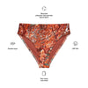 Bas de maillot de bain éco-responsable taille haute Couleurs Lagon GORGONES ROUGE - Couleurs Lagon