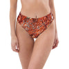Bas de maillot de bain éco-responsable taille haute Couleurs Lagon GORGONES ROUGE - Couleurs Lagon