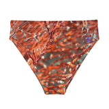 Bas de maillot de bain éco-responsable taille haute Couleurs Lagon GORGONES ROUGE - Couleurs Lagon