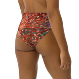 Bas de maillot de bain éco-responsable taille haute Couleurs Lagon GORGONES ROUGE - Couleurs Lagon