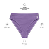 Bas de maillot de bain éco-responsable taille haute Couleurs Lagon LAVENDER - Couleurs Lagon