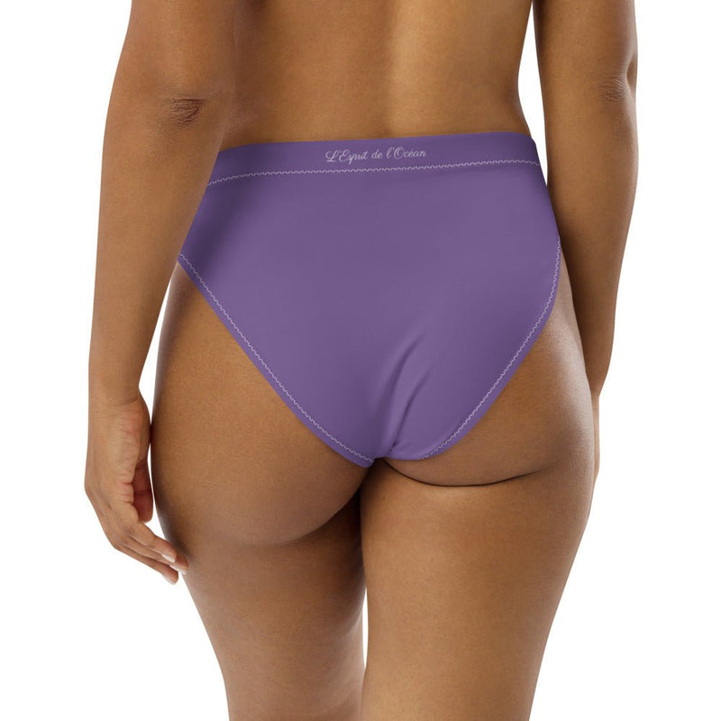 Bas de maillot de bain éco-responsable taille haute Couleurs Lagon LAVENDER - Couleurs Lagon