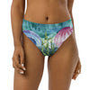 Bas de maillot de bain éco-responsable taille haute Couleurs Lagon MARINE 1 MEDUSE - Couleurs Lagon