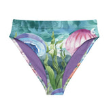 Bas de maillot de bain éco-responsable taille haute Couleurs Lagon MARINE 1 MEDUSE - Couleurs Lagon