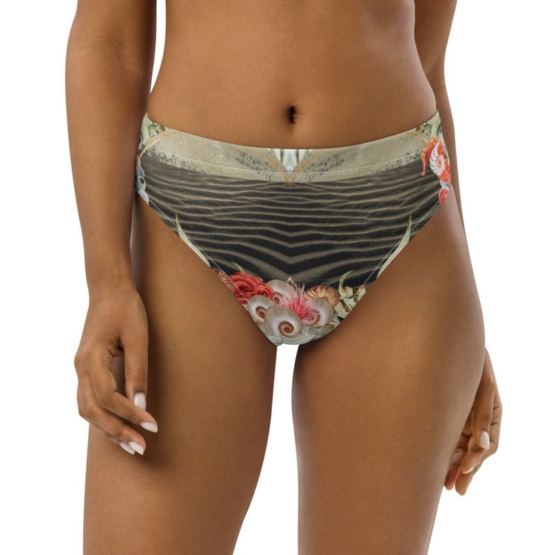 Bas de maillot de bain éco-responsable taille haute Couleurs Lagon MARINE 2 - Couleurs Lagon