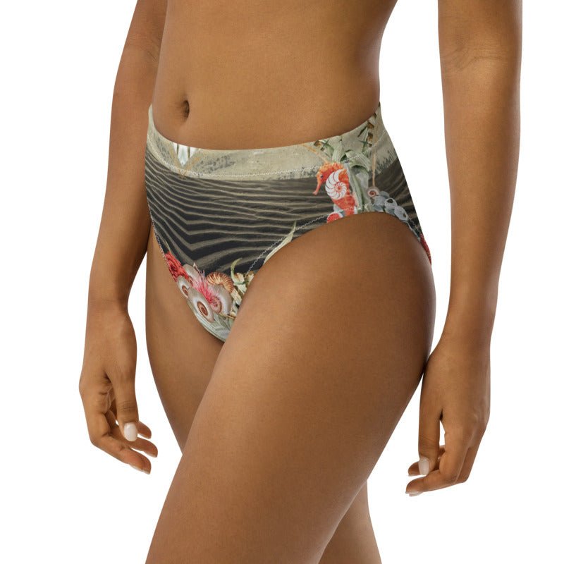 Bas de maillot de bain éco-responsable taille haute Couleurs Lagon MARINE 2 - Couleurs Lagon