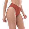 Bas de maillot de bain éco-responsable taille haute Couleurs Lagon ROUGE - Couleurs Lagon