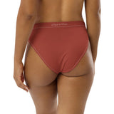 Bas de maillot de bain éco-responsable taille haute Couleurs Lagon ROUGE - Couleurs Lagon