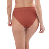Bas de maillot de bain éco-responsable taille haute Couleurs Lagon ROUGE - Couleurs Lagon
