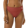 Bas de maillot de bain éco-responsable taille haute Couleurs Lagon ROUGE - Couleurs Lagon