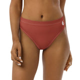 Bas de maillot de bain éco-responsable taille haute Couleurs Lagon ROUGE - Couleurs Lagon