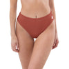 Bas de maillot de bain éco-responsable taille haute Couleurs Lagon ROUGE - Couleurs Lagon