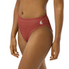 Bas de maillot de bain éco-responsable taille haute Couleurs Lagon ROUGE - Couleurs Lagon