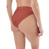 Bas de maillot de bain éco-responsable taille haute Couleurs Lagon ROUGE - Couleurs Lagon