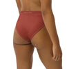 Bas de maillot de bain éco-responsable taille haute Couleurs Lagon ROUGE - Couleurs Lagon