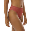 Bas de maillot de bain éco-responsable taille haute Couleurs Lagon ROUGE - Couleurs Lagon