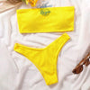 Bikini 2 pièces Brésilien Bandeau Tangua COULEURS PRAIRIE - Couleurs Lagon