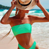 Bikini 2 pièces Brésilien Bandeau Tangua COULEURS PRAIRIE - Couleurs Lagon