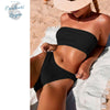 Bikini 2 pièces Brésilien Bandeau Tangua COULEURS PRAIRIE - Couleurs Lagon