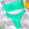 Bikini 2 pièces Brésilien Bandeau Tangua COULEURS PRAIRIE - Couleurs Lagon