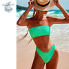 Bikini 2 pièces Brésilien Bandeau Tangua COULEURS PRAIRIE - Couleurs Lagon