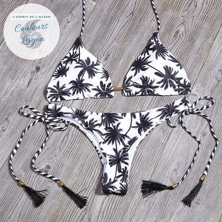 Bikini Floral Tangua BRASIL - Couleurs Lagon